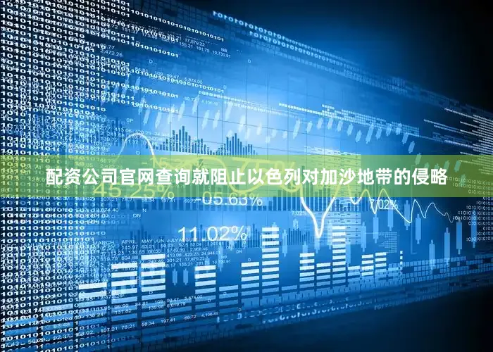 配资公司官网查询就阻止以色列对加沙地带的侵略